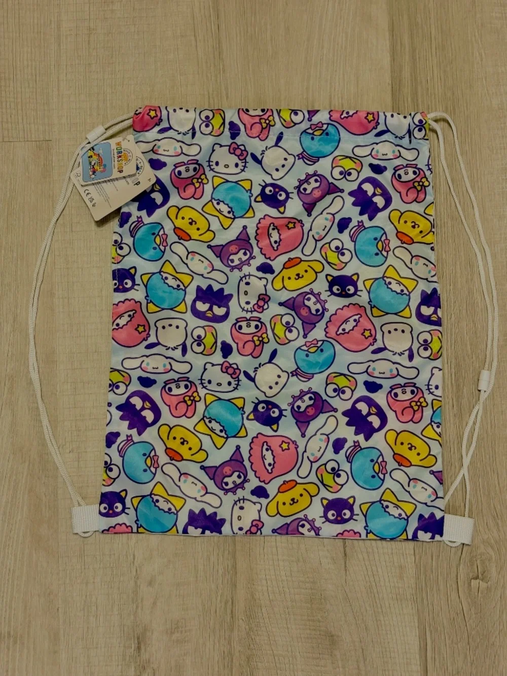 Sanrio Hello Kitty & Friends Build A Bear Workshop Drawstring Bag Pouch NWT